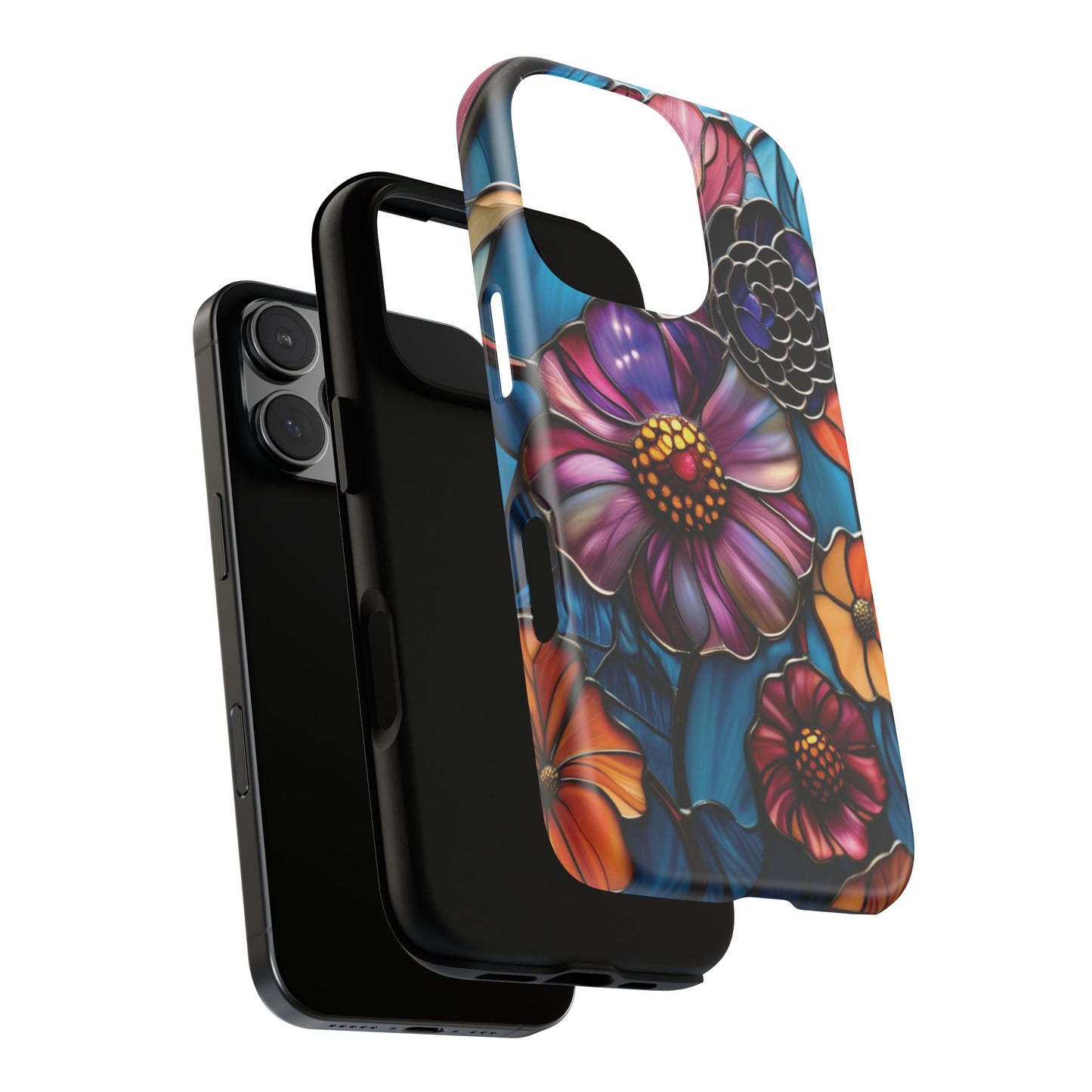 Artistic Stained Glass Floral Phone Case