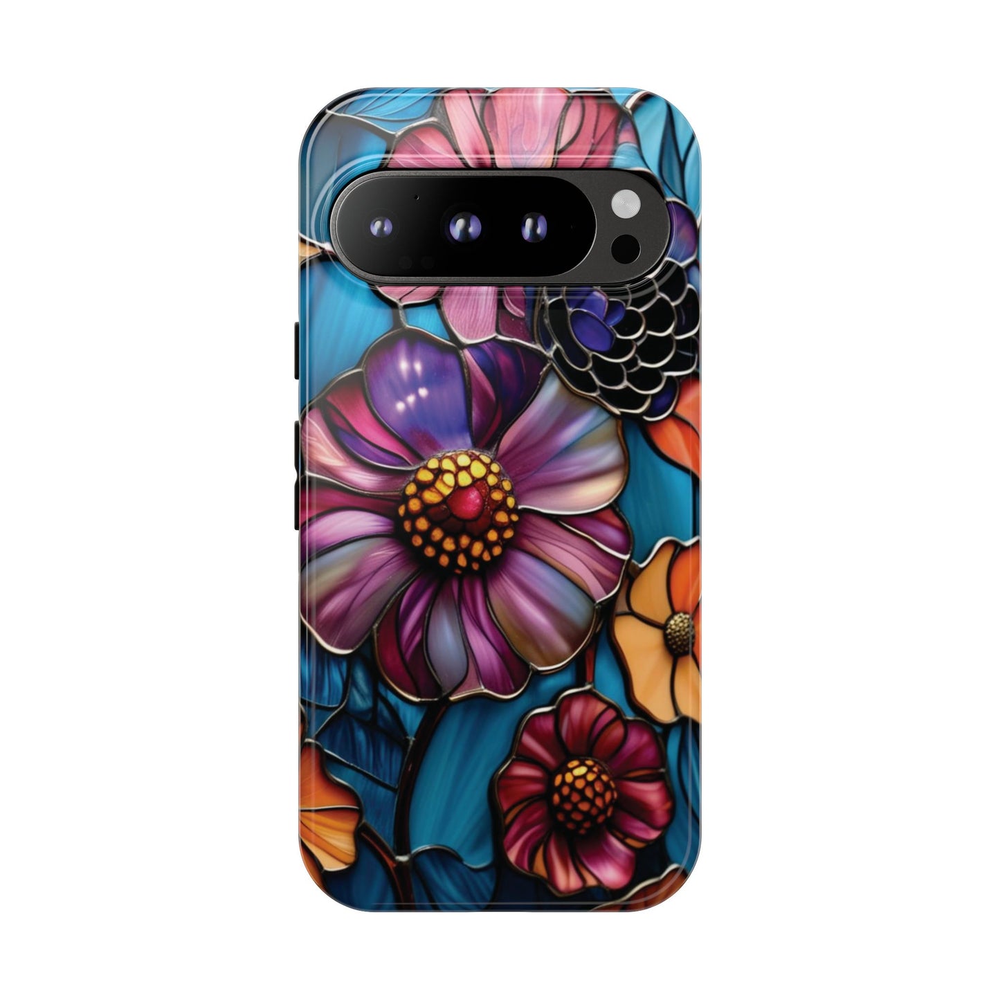Artistic Stained Glass Floral Phone Case