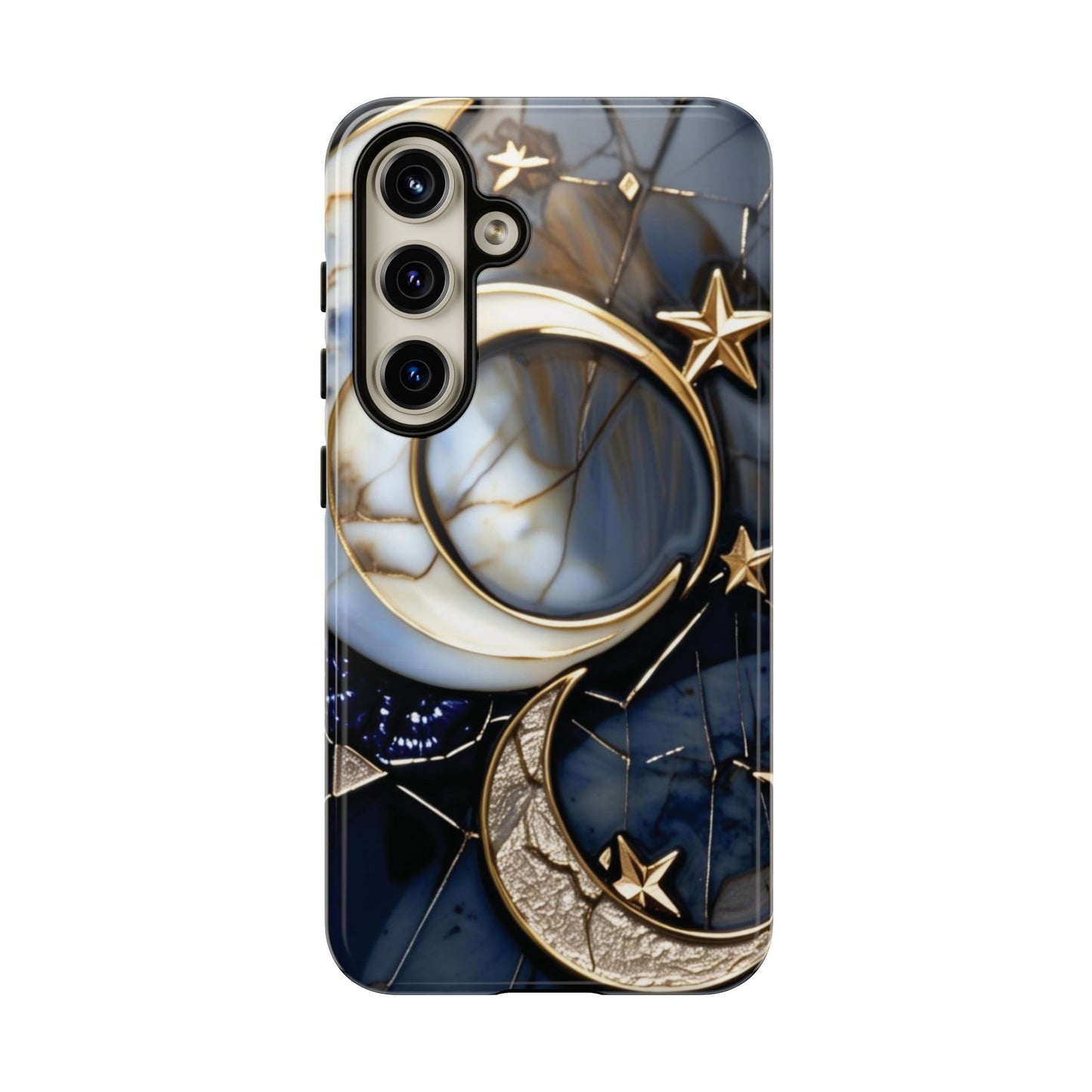 Waning Crescent Moon and Stars Phone Case