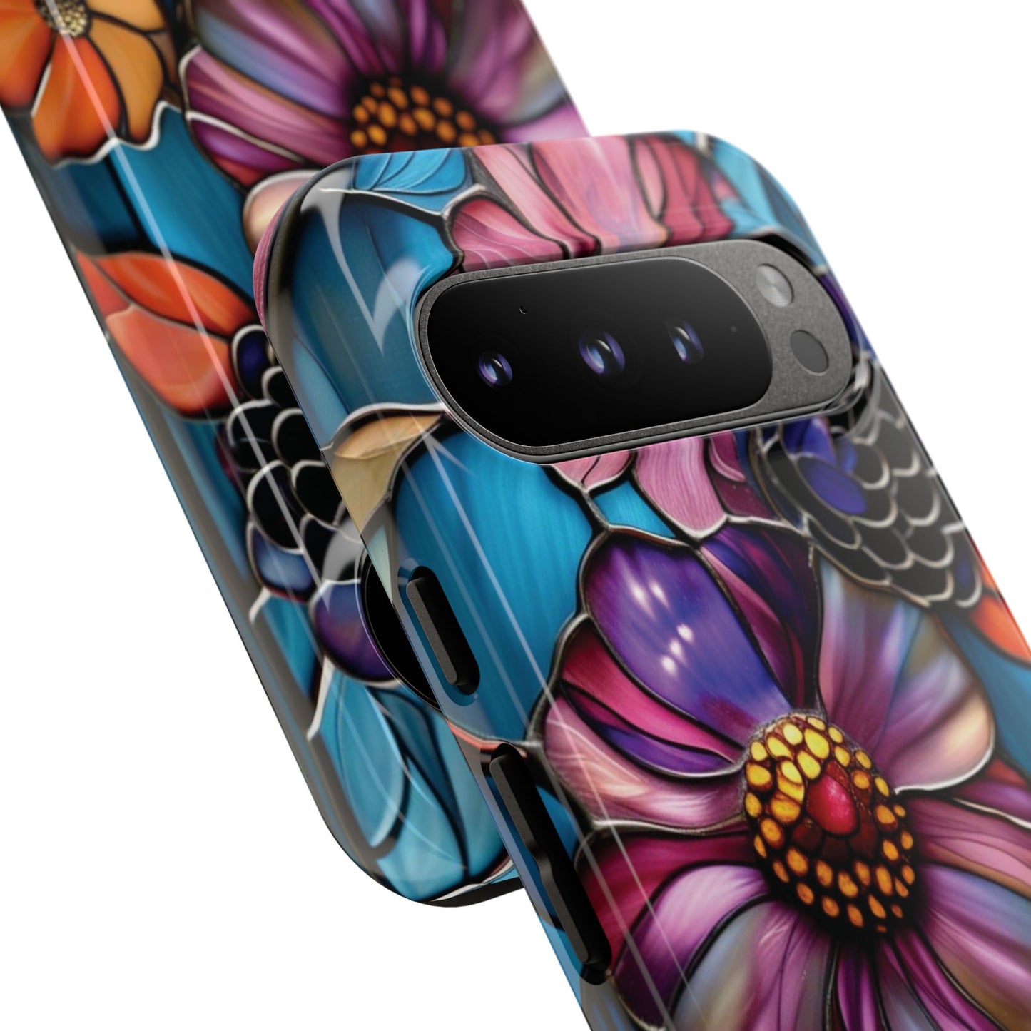 Artistic Stained Glass Floral Phone Case