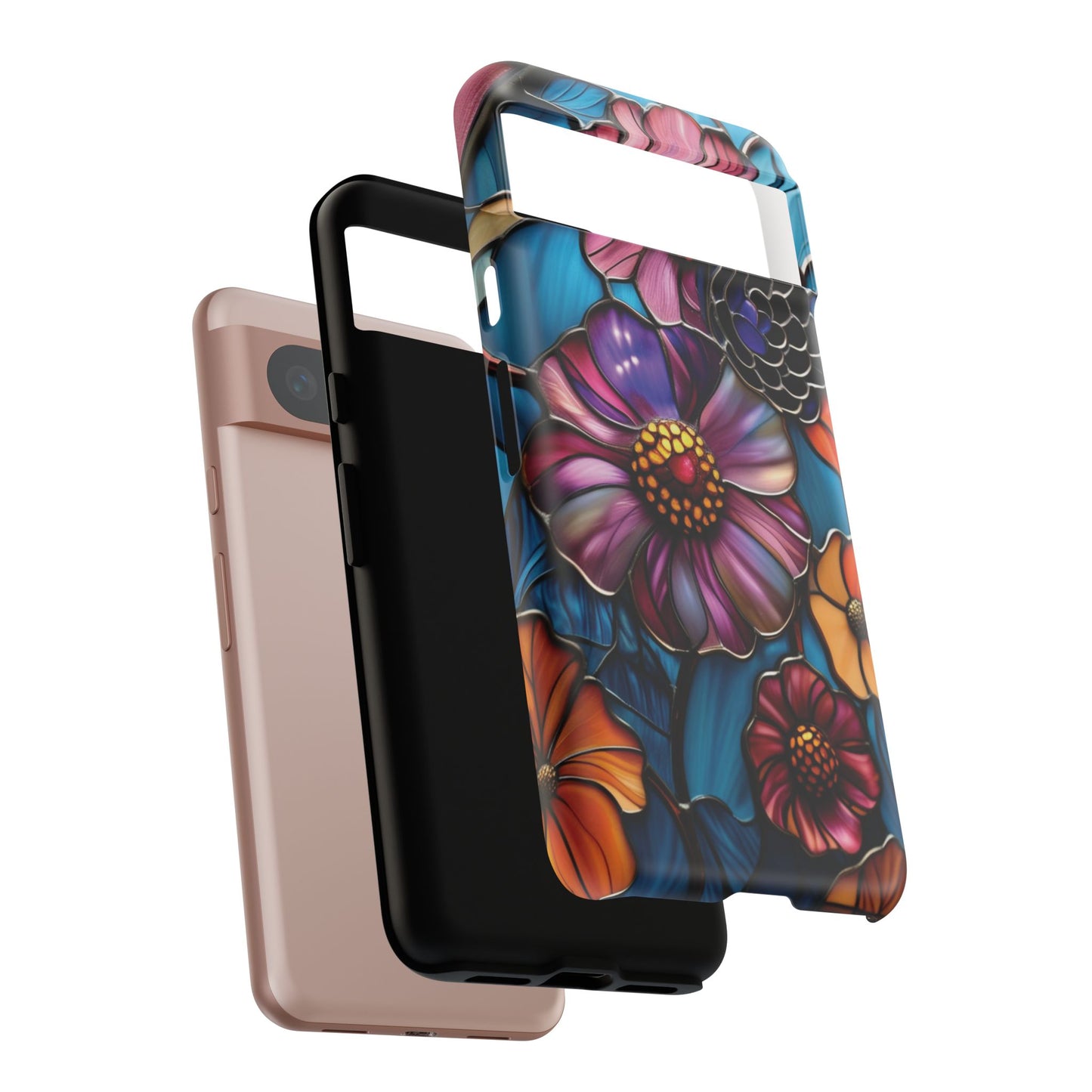 Artistic Stained Glass Floral Phone Case