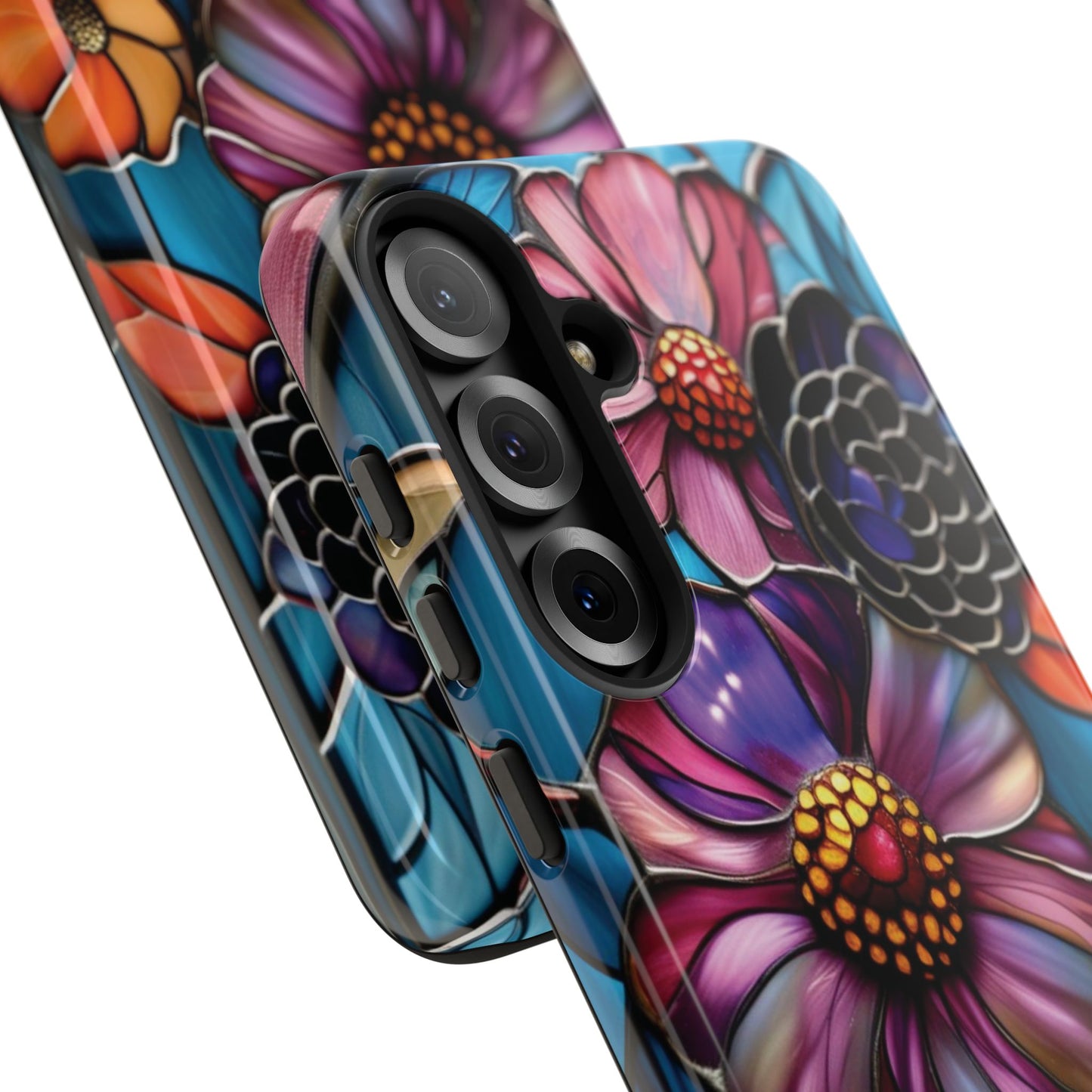 Artistic Stained Glass Floral Phone Case