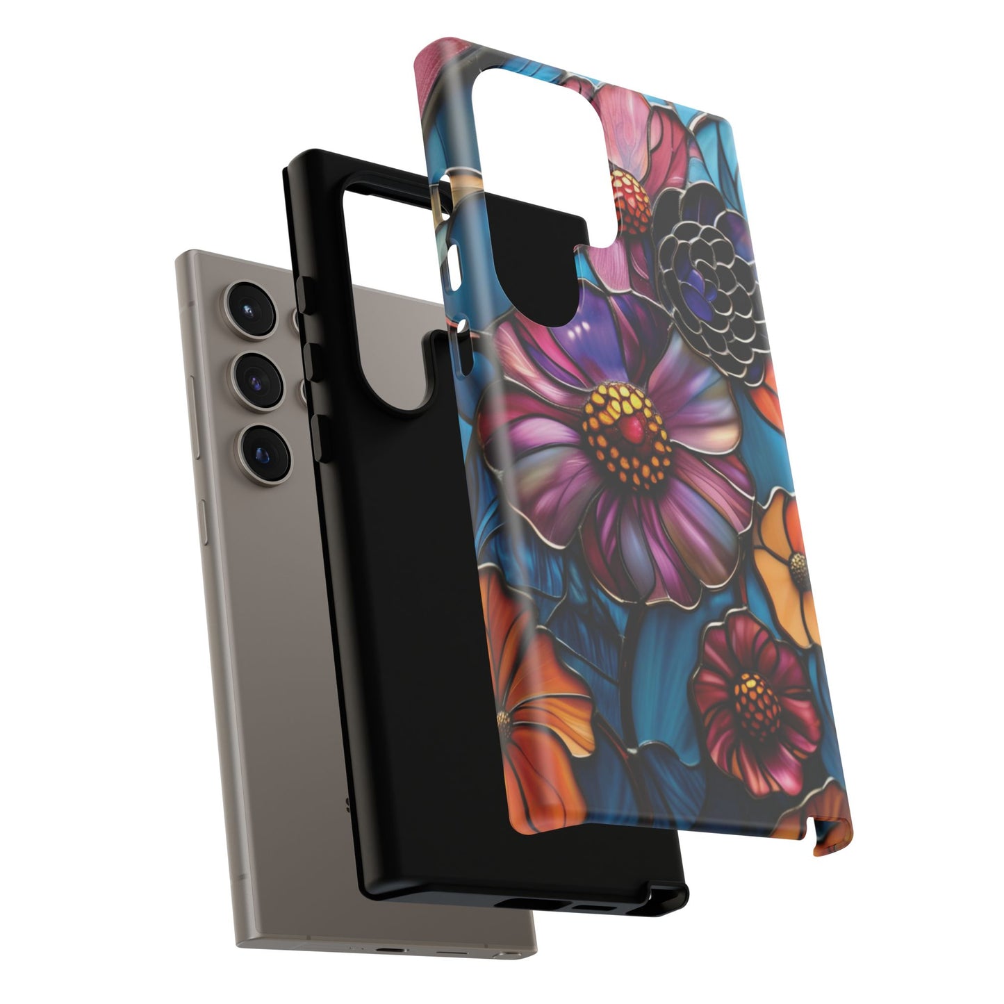 Artistic Stained Glass Floral Phone Case