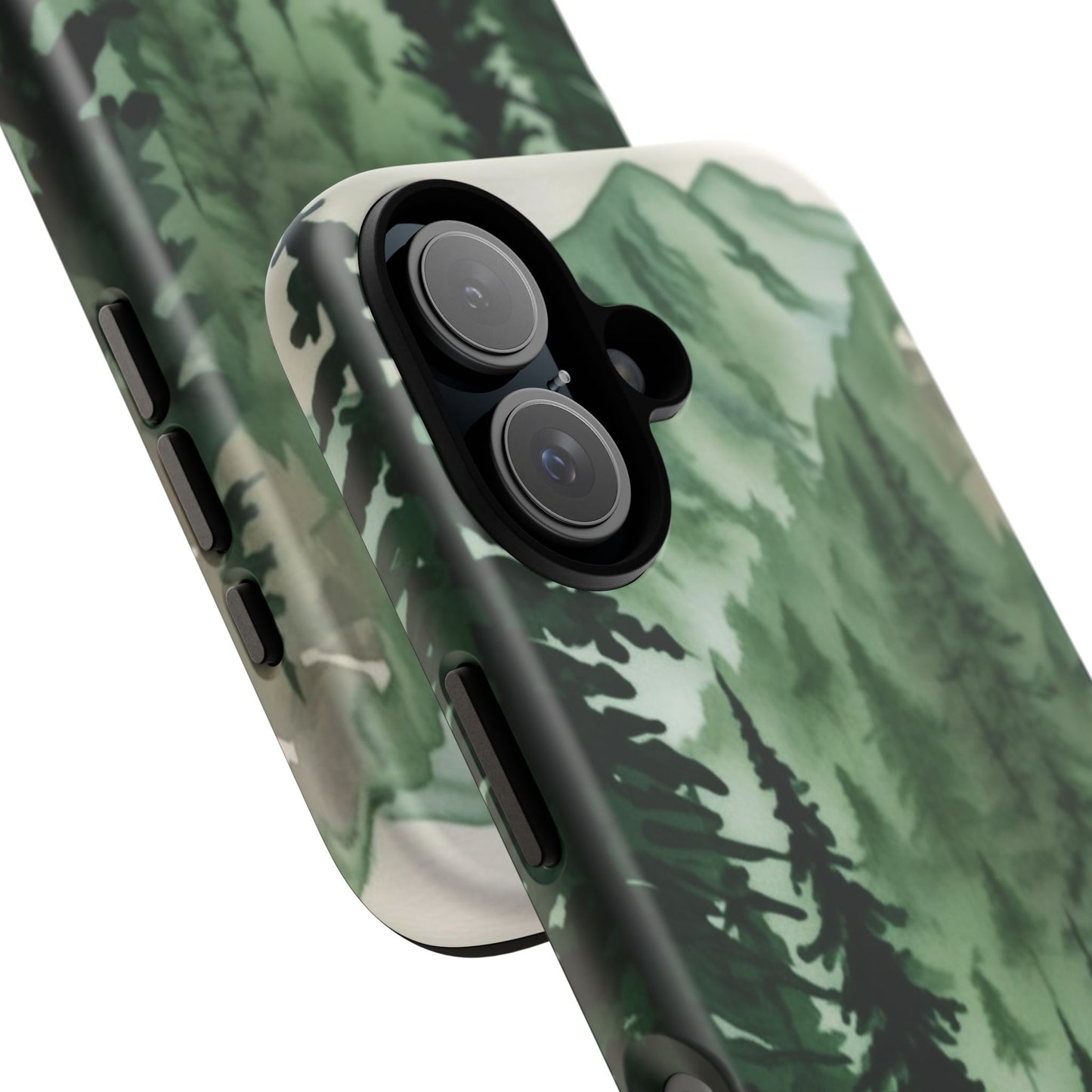 Watercolor Pine Tree Forest Mountains Phone Case