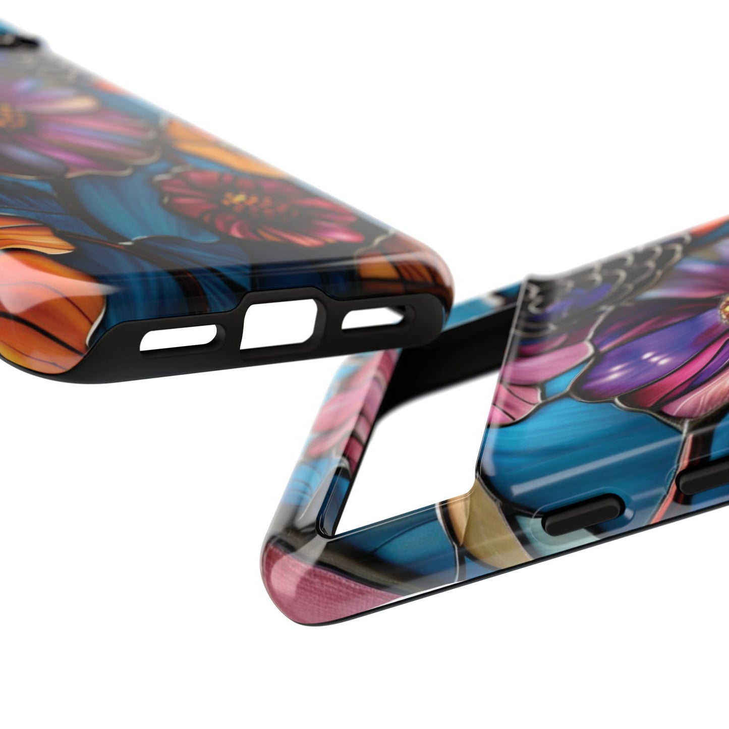 Artistic Stained Glass Floral Phone Case