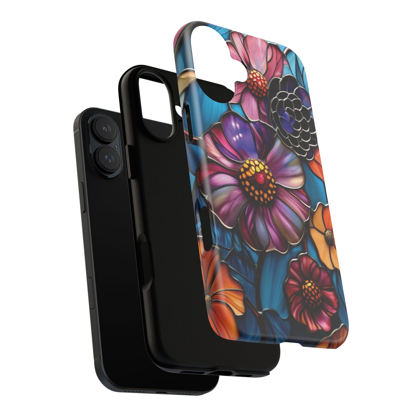 Artistic Stained Glass Floral Phone Case