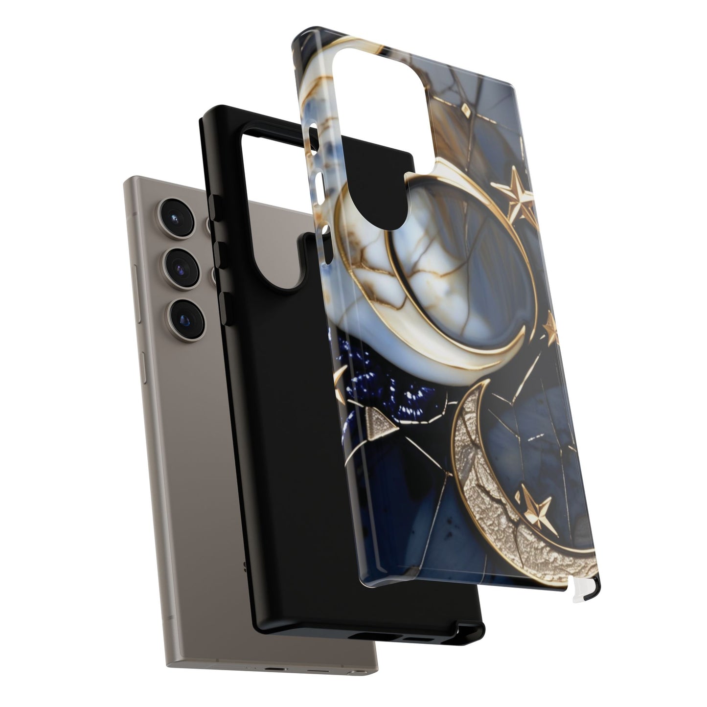 Waning Crescent Moon and Stars Phone Case