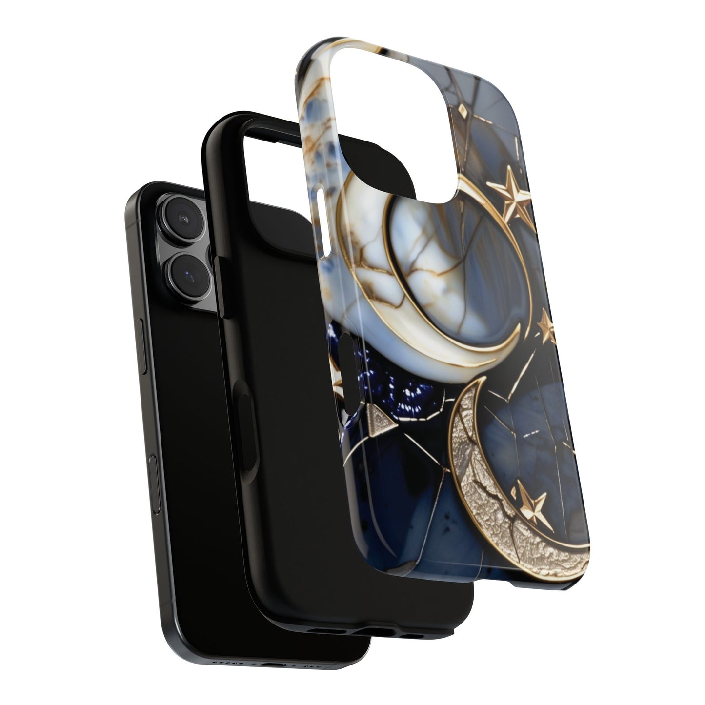 Waning Crescent Moon and Stars Phone Case