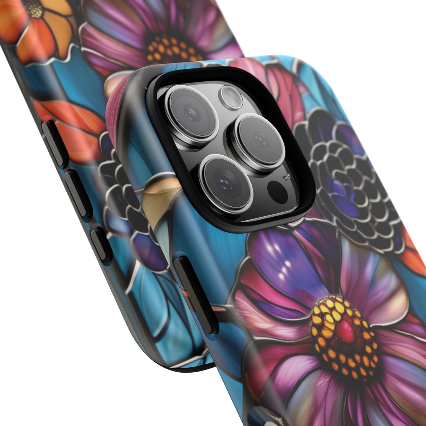 Artistic Stained Glass Floral Phone Case