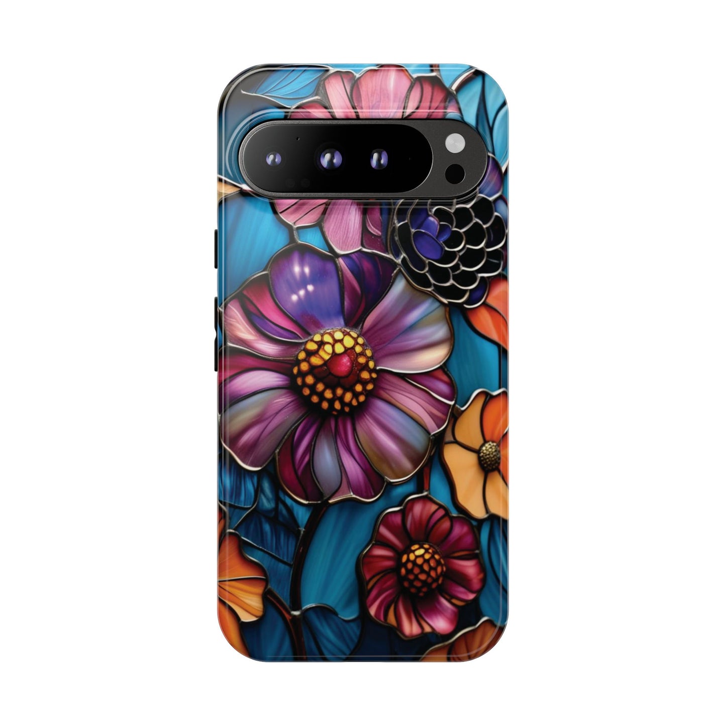 Artistic Stained Glass Floral Phone Case