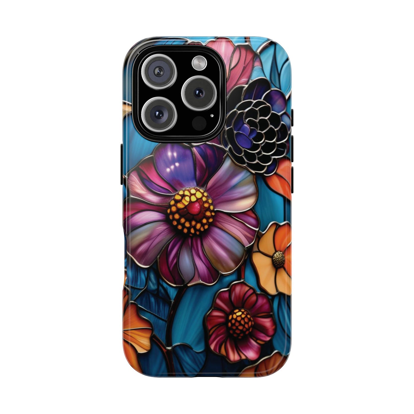 Artistic Stained Glass Floral Phone Case
