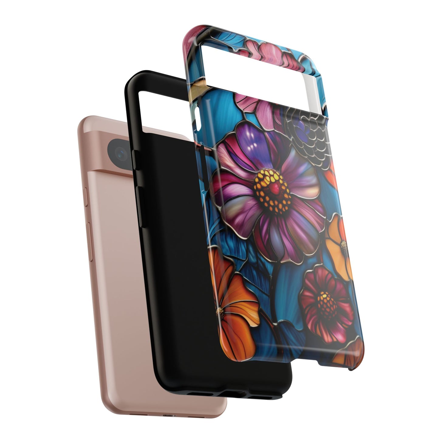 Artistic Stained Glass Floral Phone Case