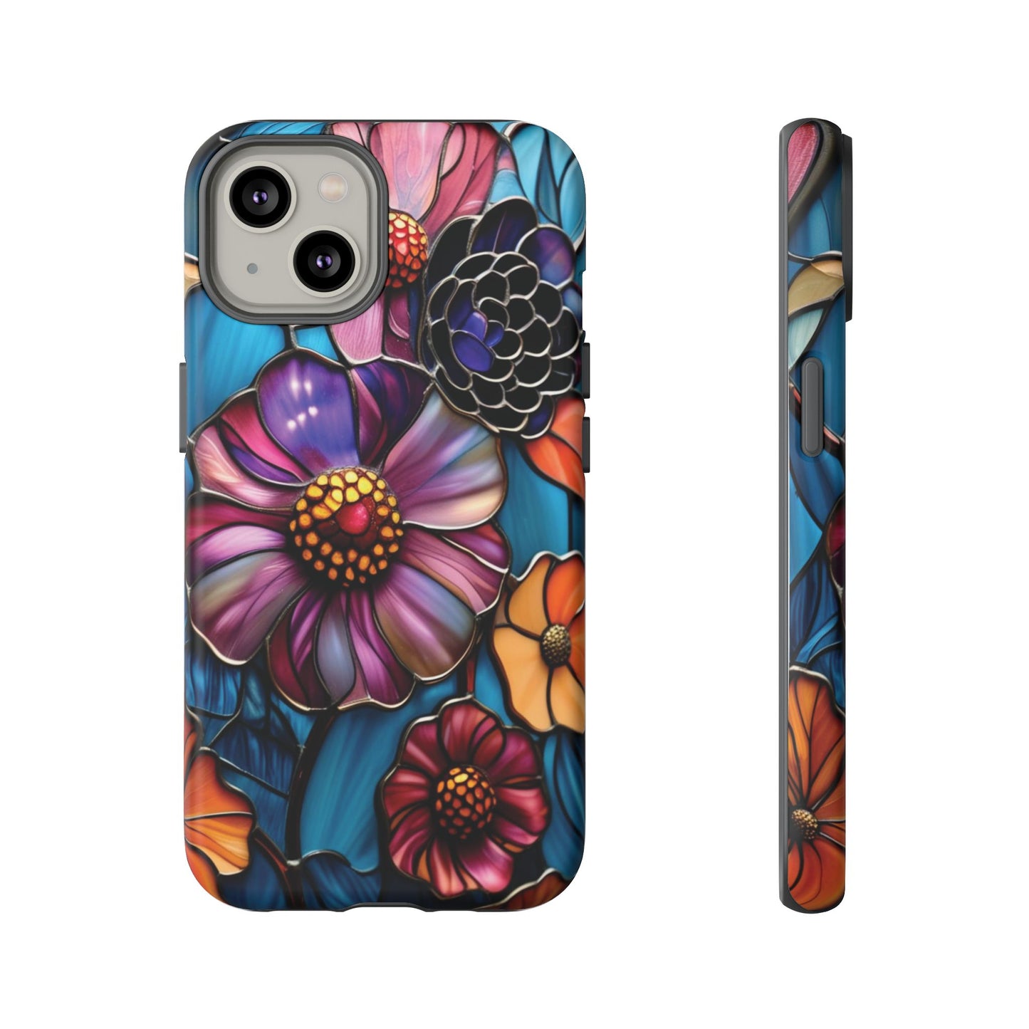 Artistic Stained Glass Floral Phone Case