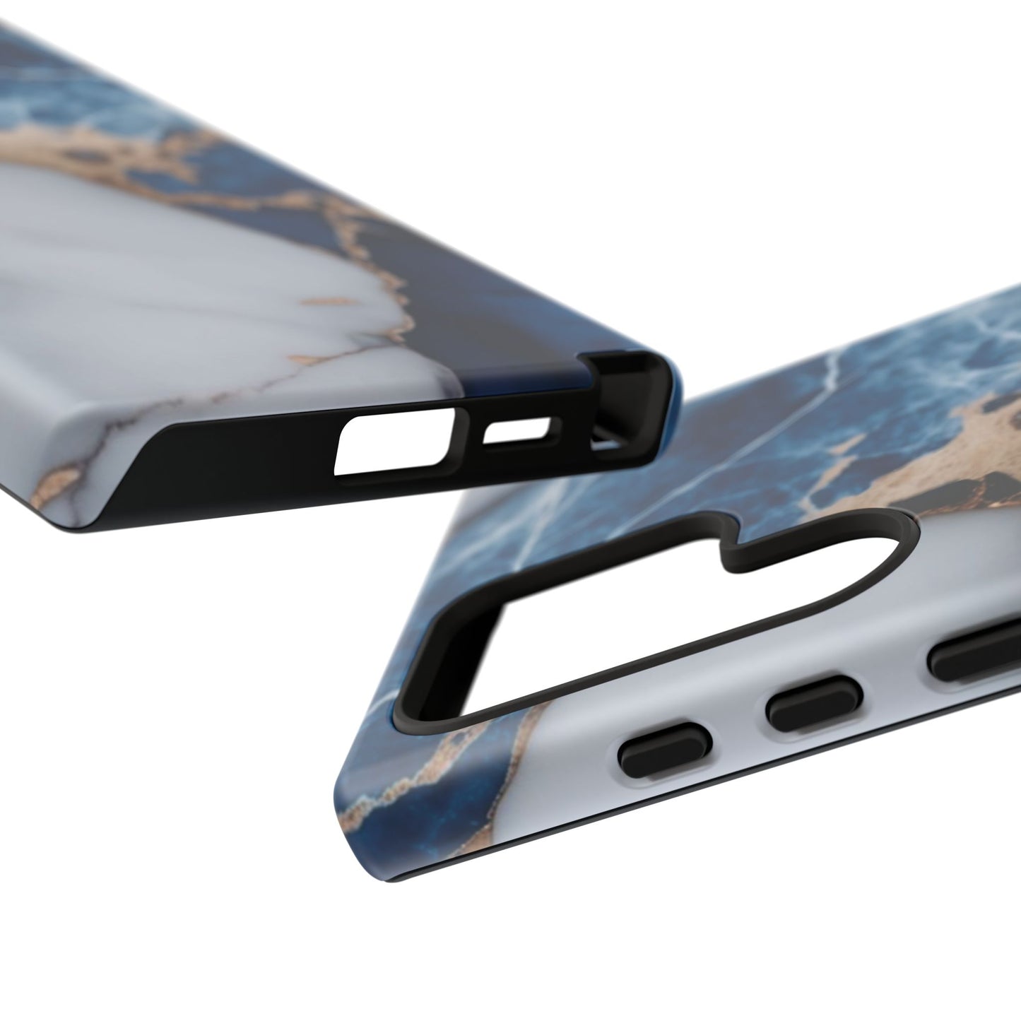 White and Blue Marble Phone Case