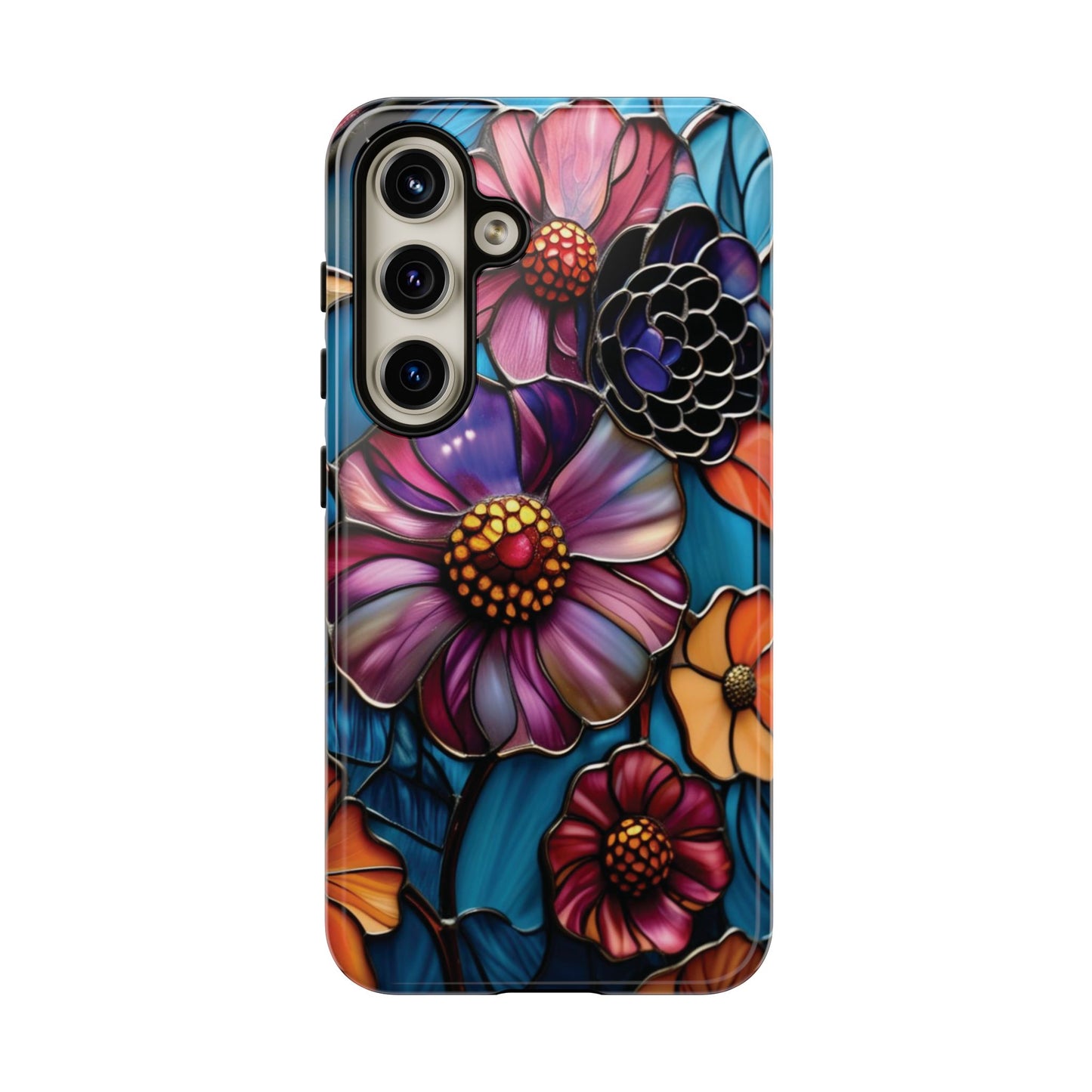 Artistic Stained Glass Floral Phone Case