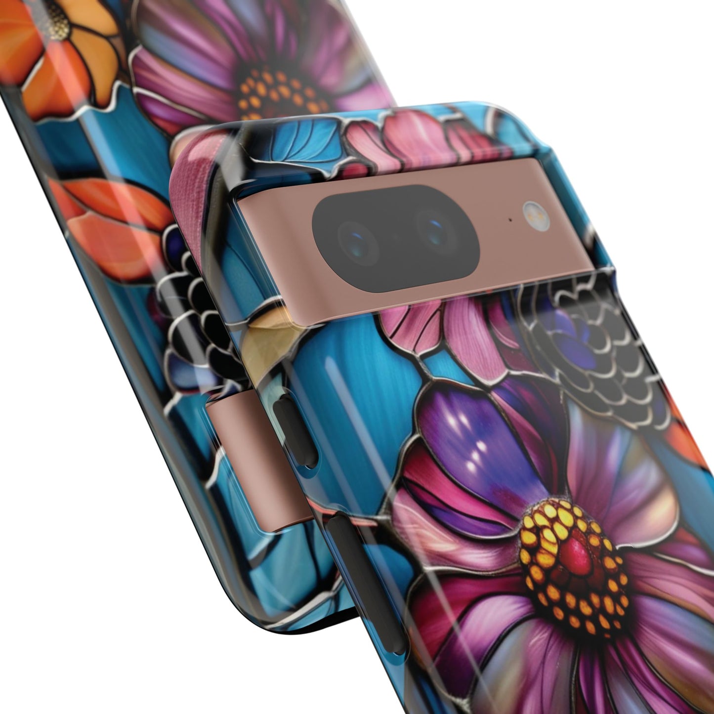 Artistic Stained Glass Floral Phone Case