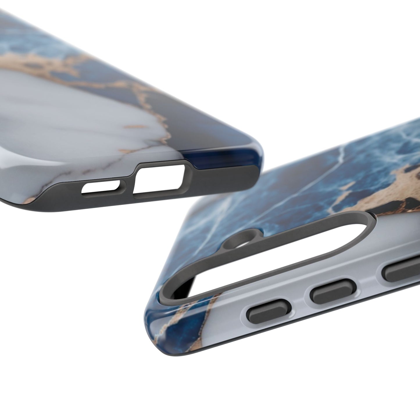 White and Blue Marble Phone Case
