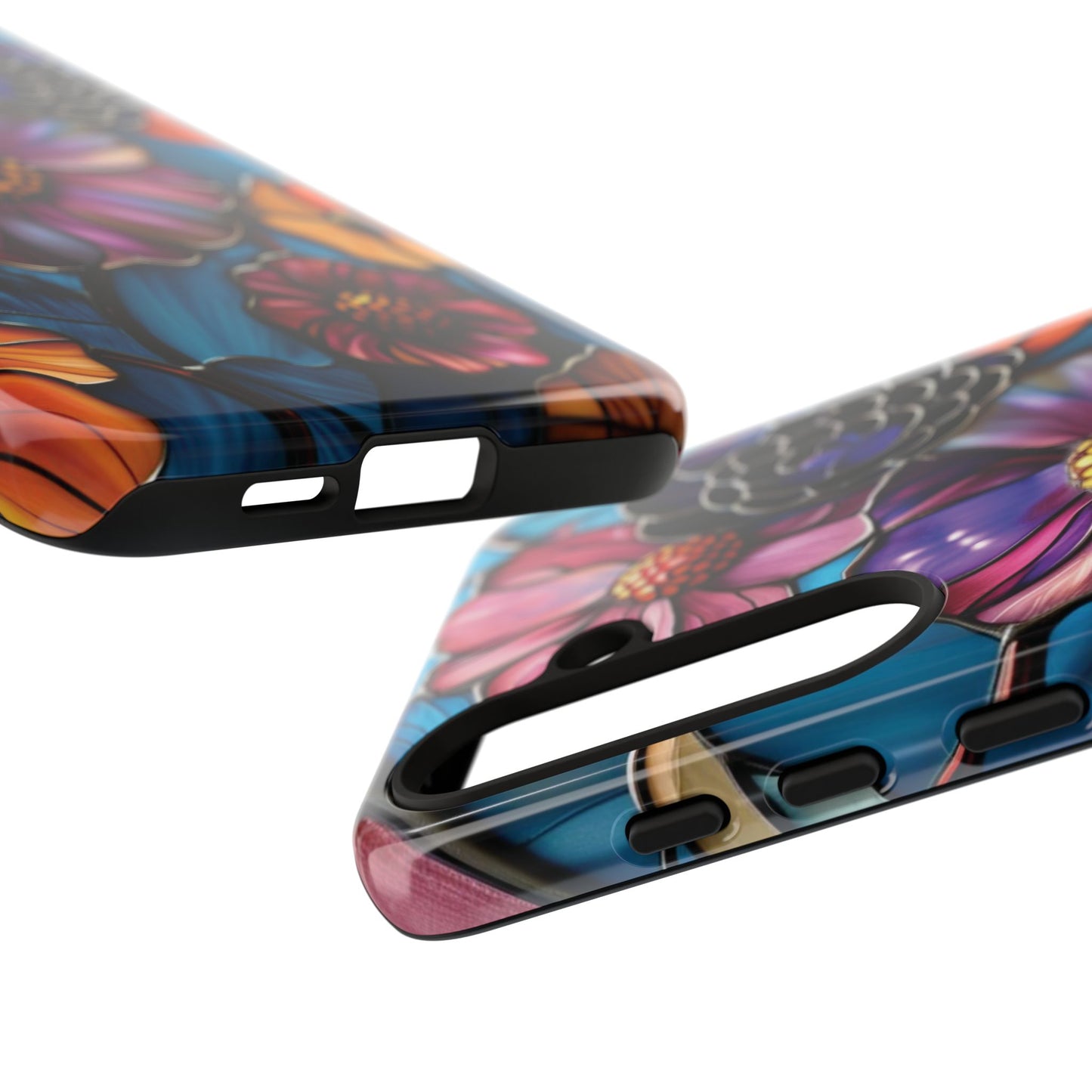 Artistic Stained Glass Floral Phone Case