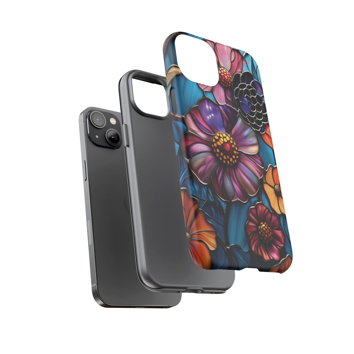 Artistic Stained Glass Floral Phone Case