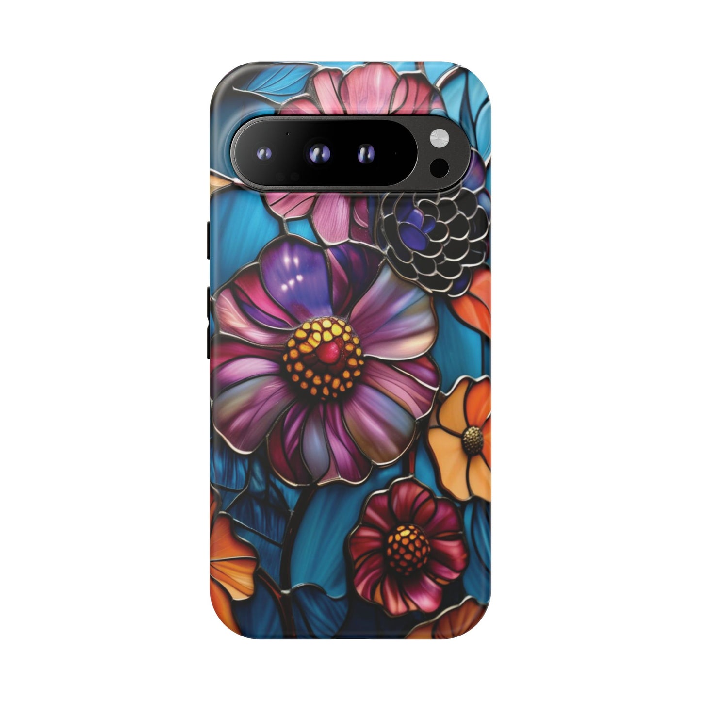 Artistic Stained Glass Floral Phone Case