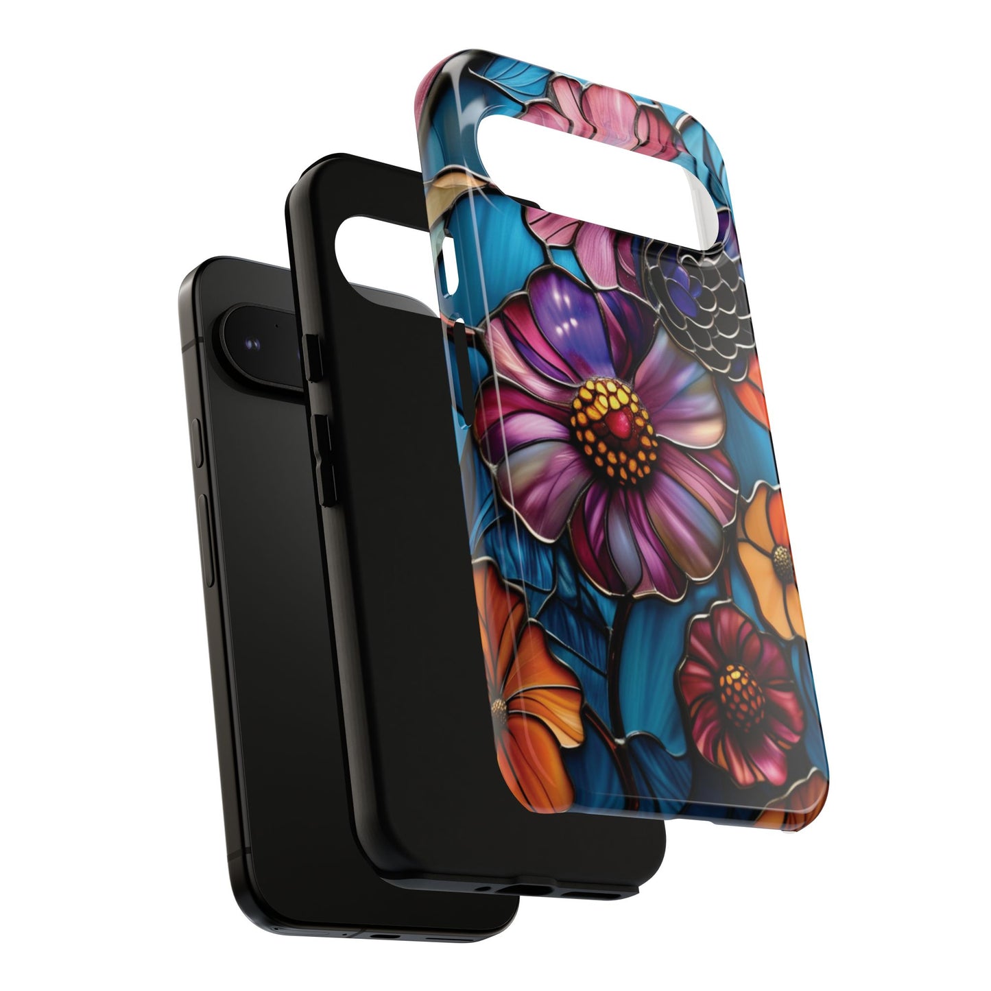 Artistic Stained Glass Floral Phone Case