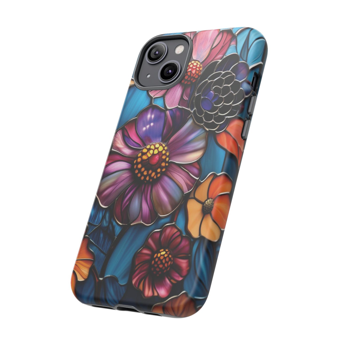 Artistic Stained Glass Floral Phone Case