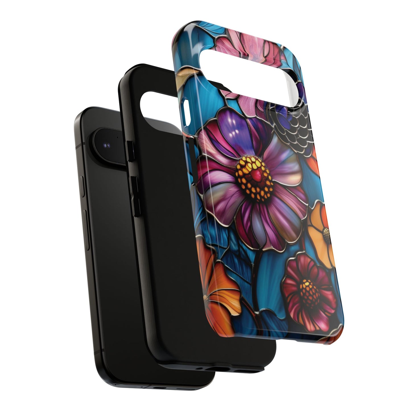 Artistic Stained Glass Floral Phone Case