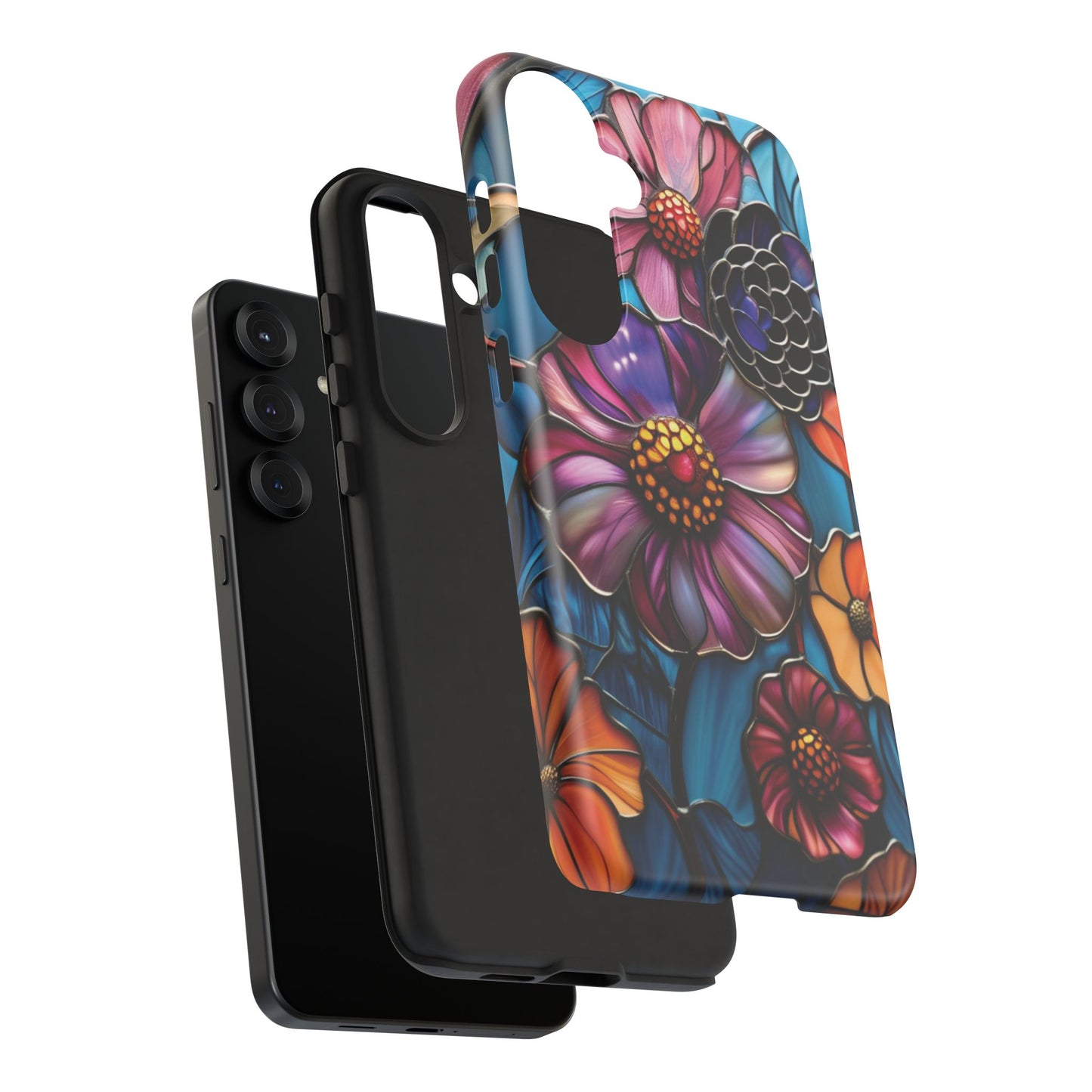 Artistic Stained Glass Floral Phone Case
