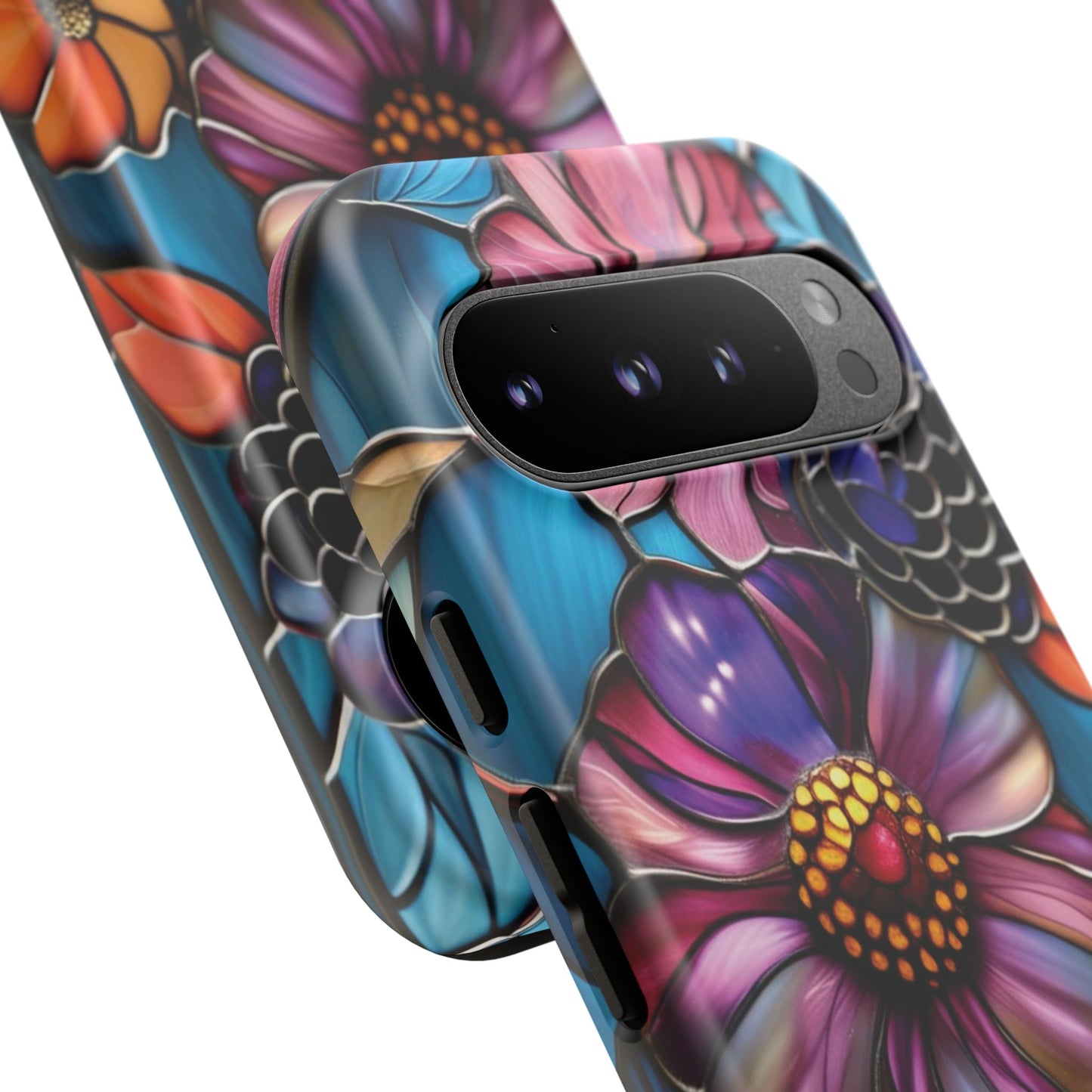 Artistic Stained Glass Floral Phone Case