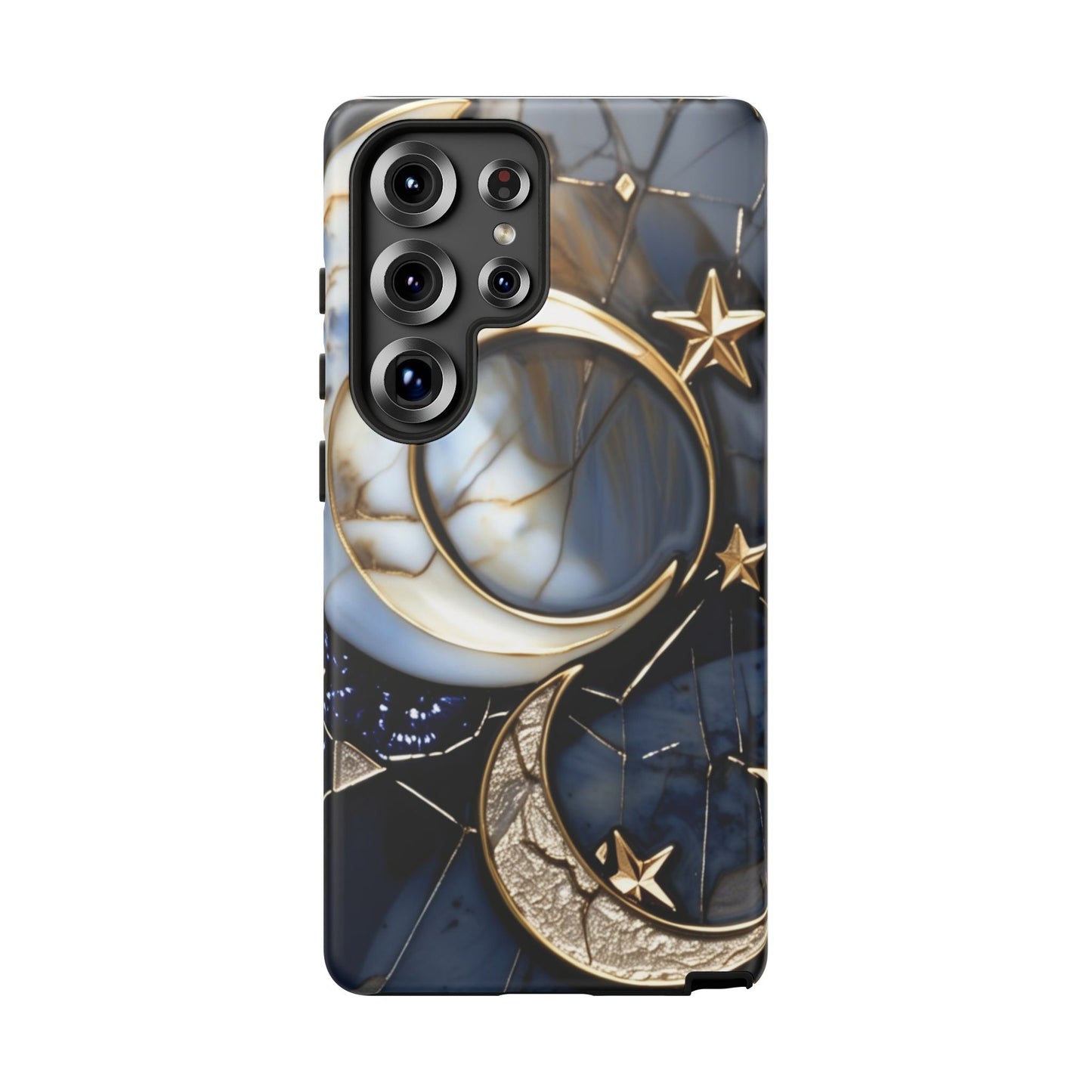 Waning Crescent Moon and Stars Phone Case