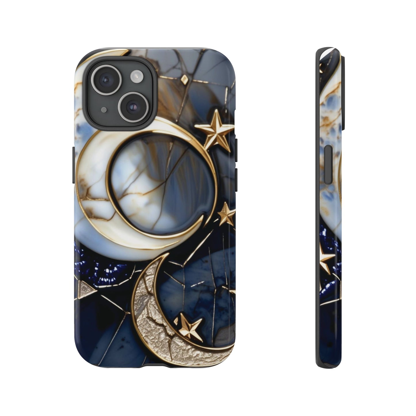 Waning Crescent Moon and Stars Phone Case