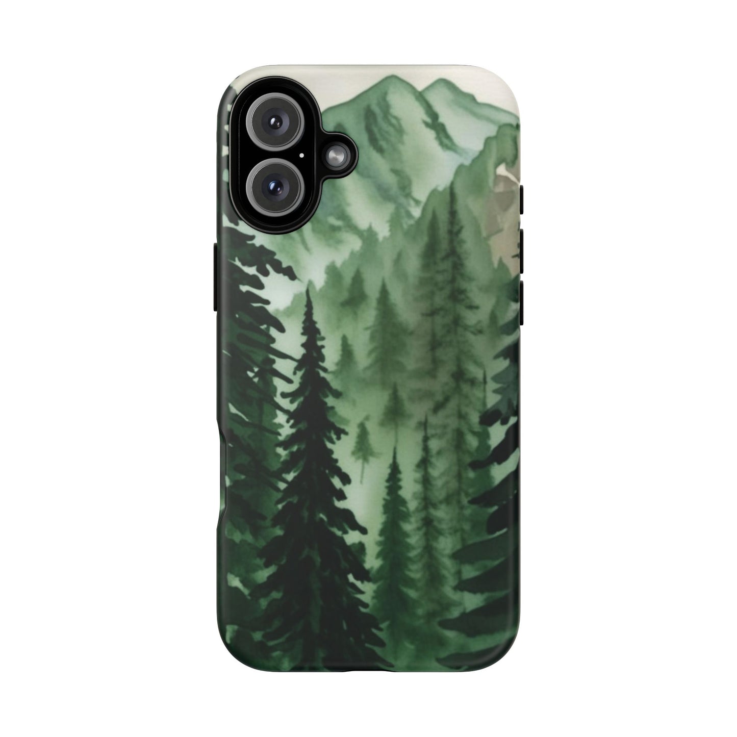 Watercolor Pine Tree Forest Mountains Phone Case