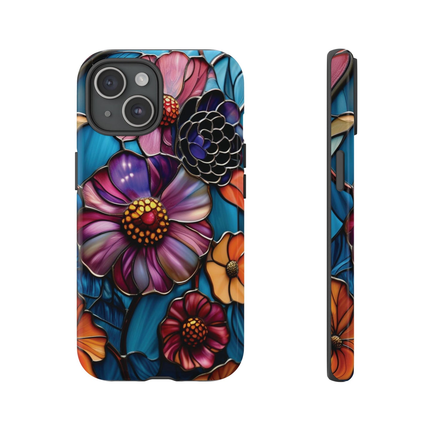 Artistic Stained Glass Floral Phone Case