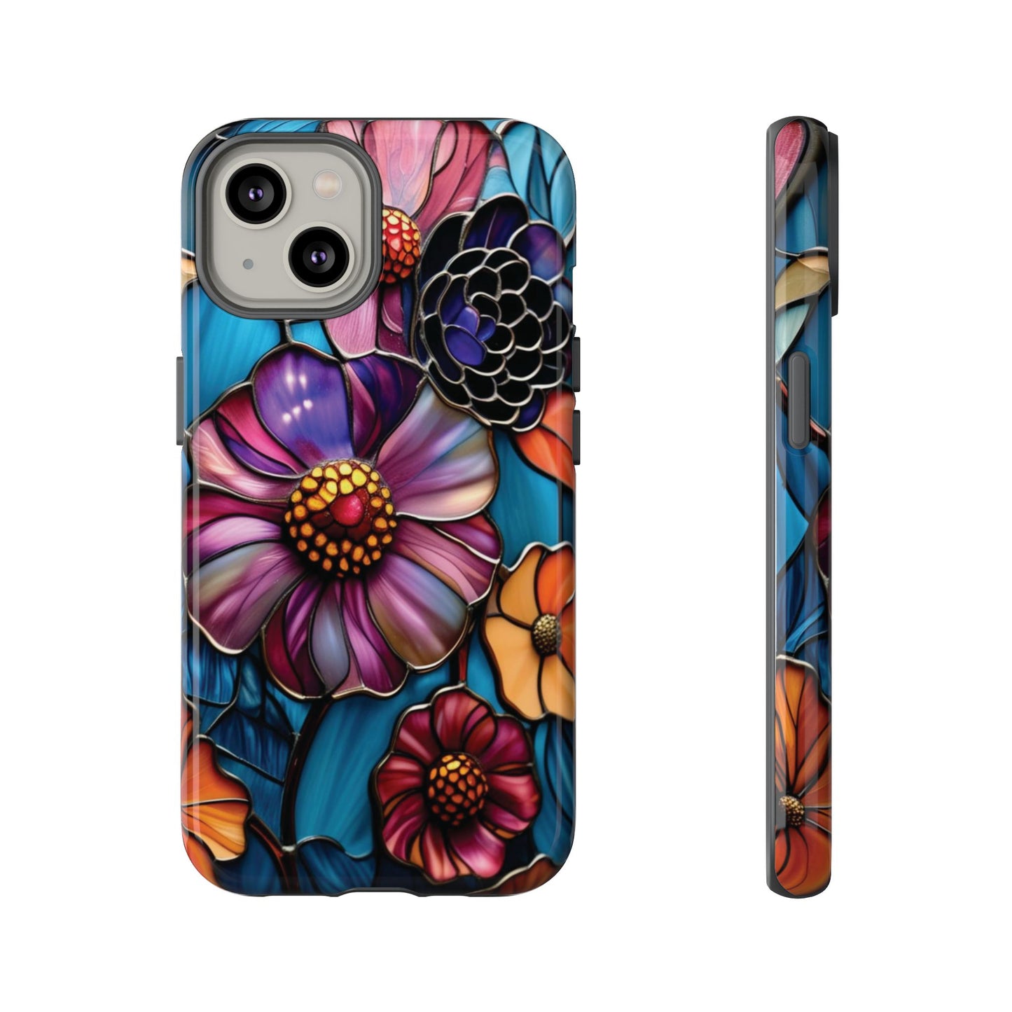 Artistic Stained Glass Floral Phone Case