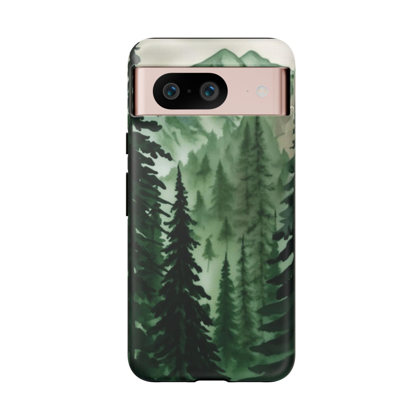 Watercolor Pine Tree Forest Mountains Phone Case
