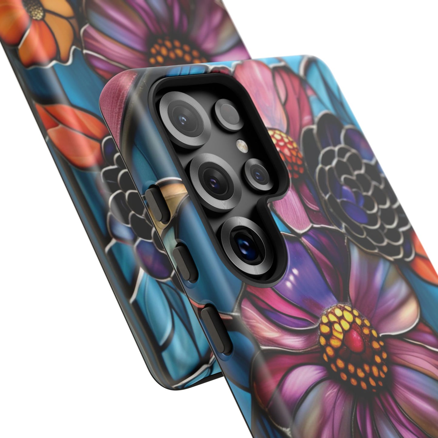 Artistic Stained Glass Floral Phone Case