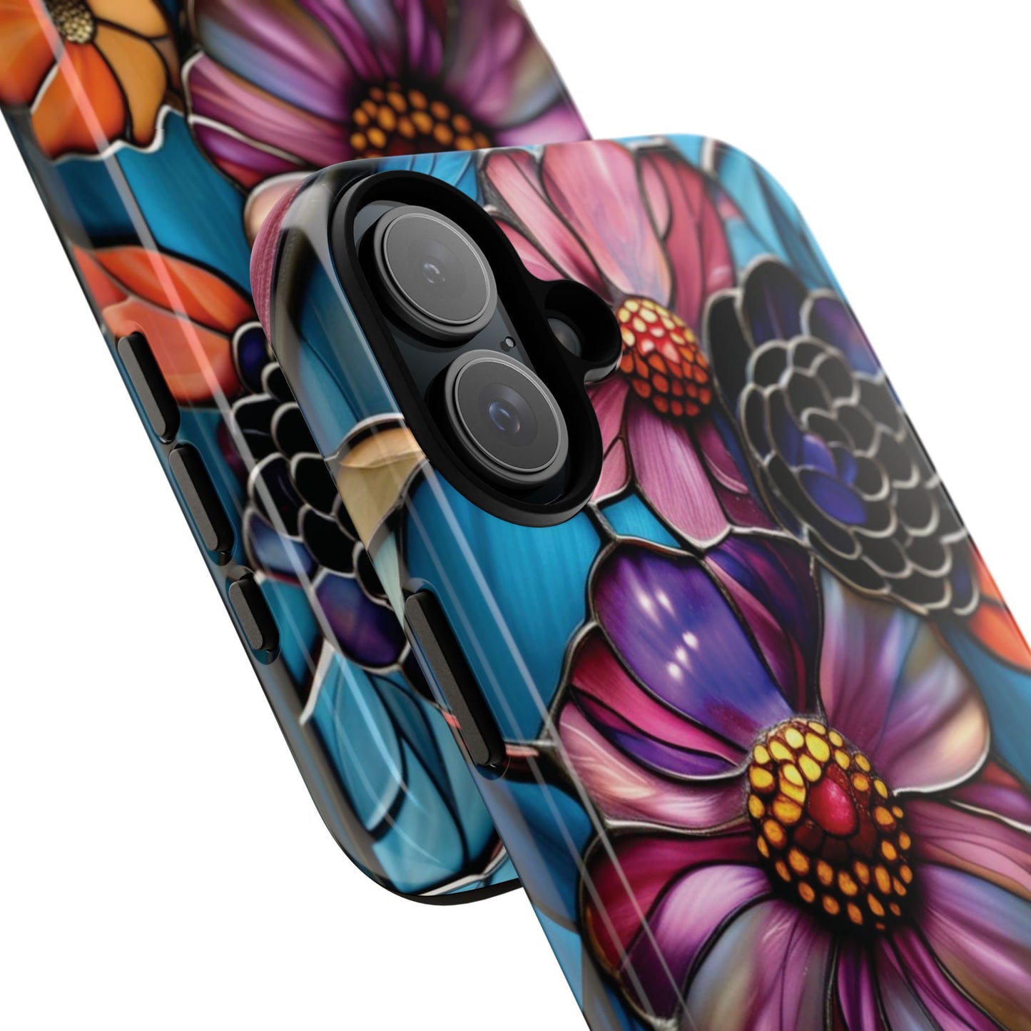 Artistic Stained Glass Floral Phone Case