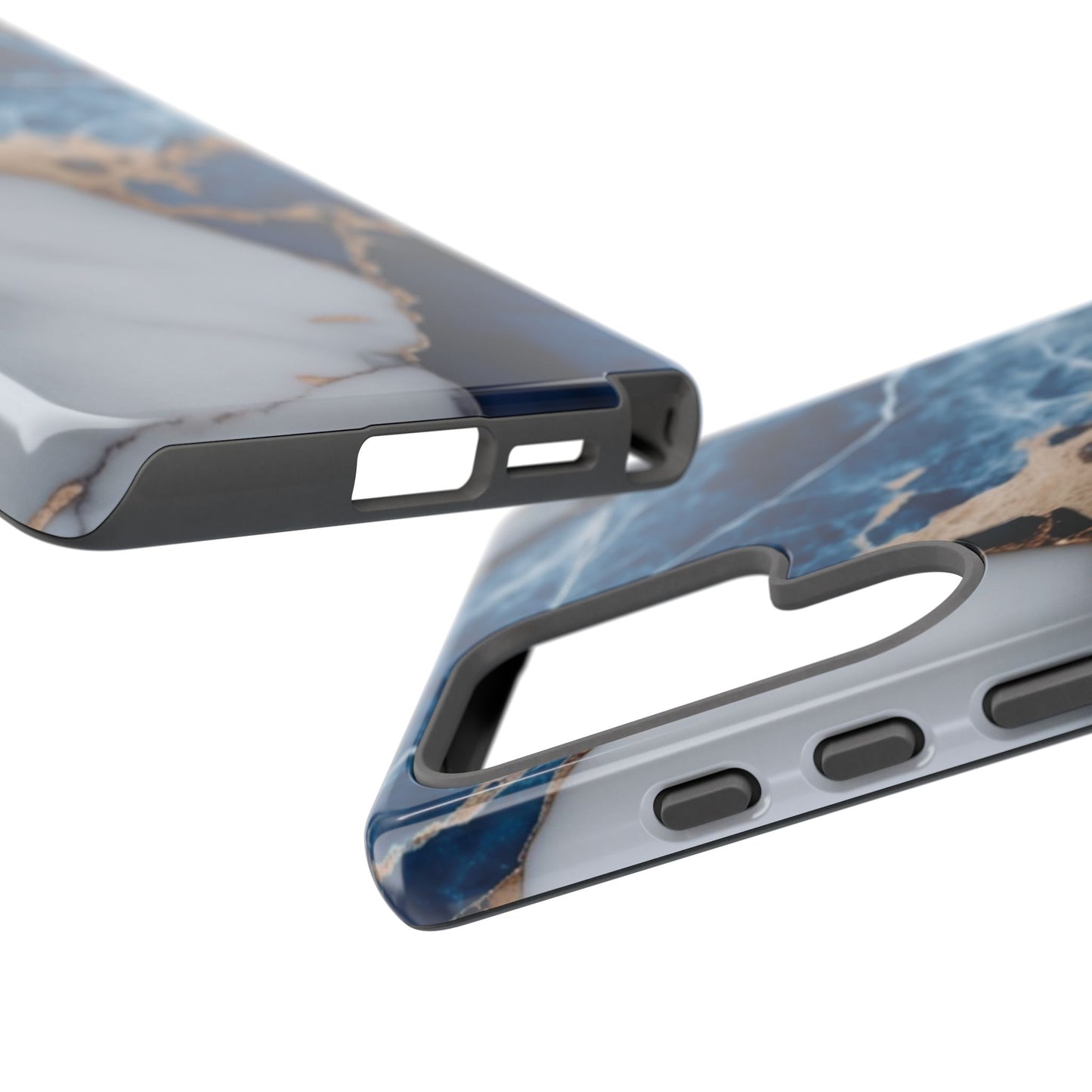 White and Blue Marble Phone Case