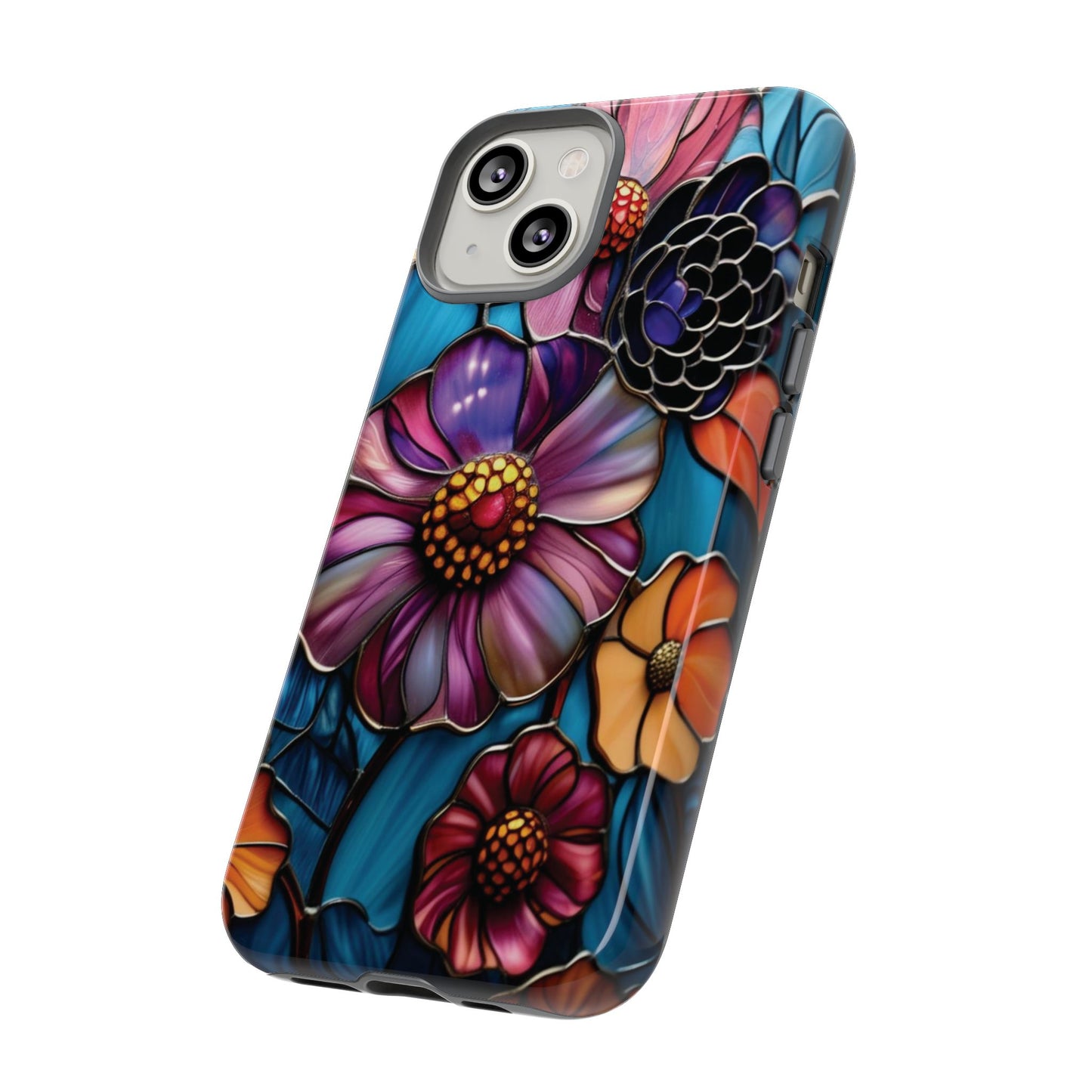 Artistic Stained Glass Floral Phone Case