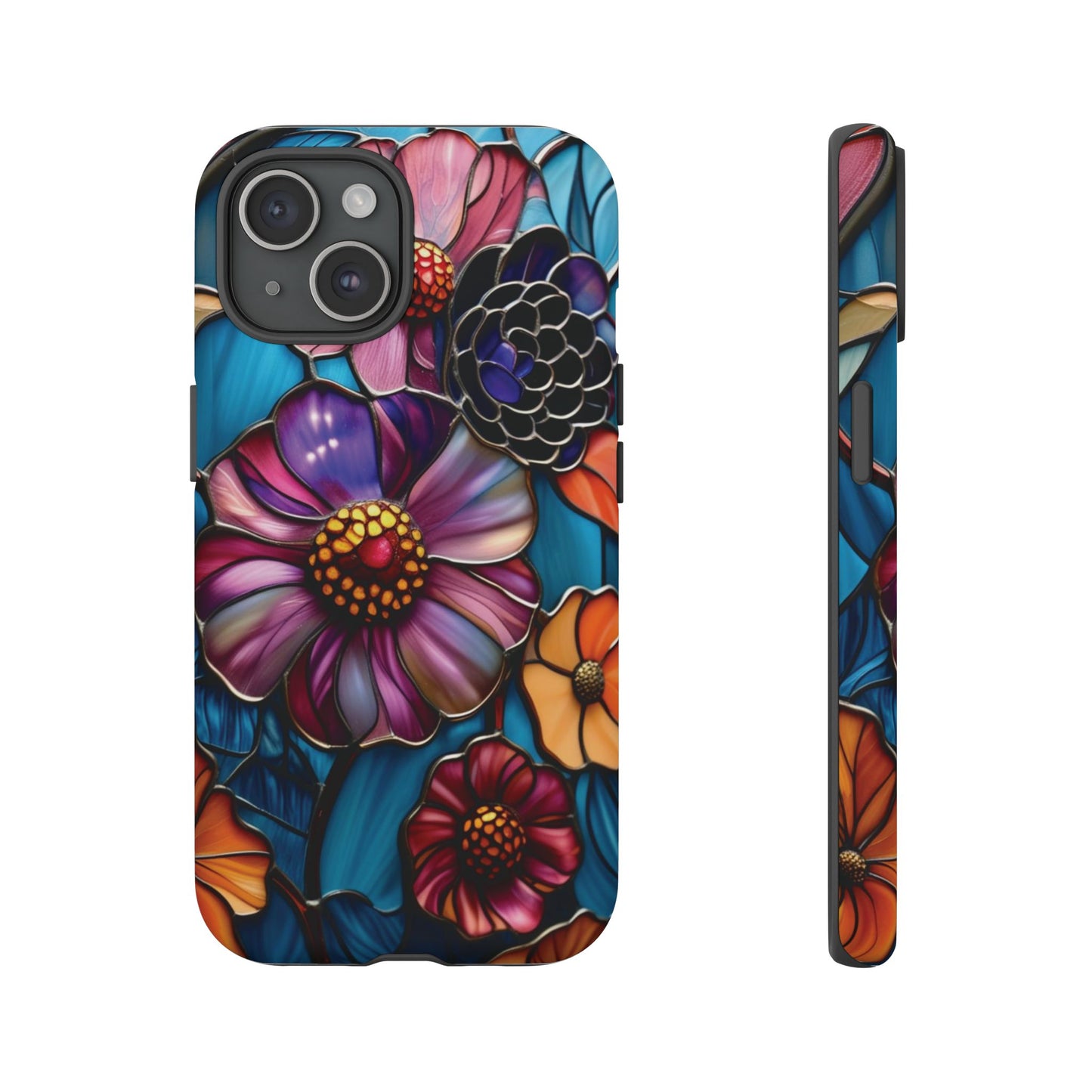 Artistic Stained Glass Floral Phone Case