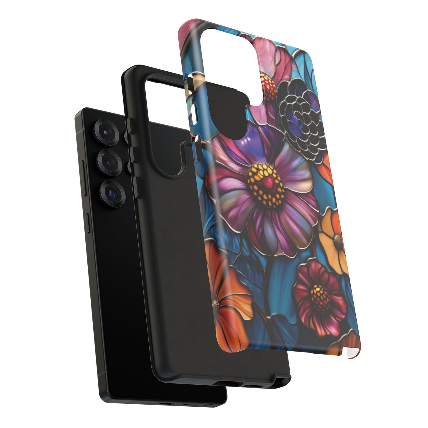Artistic Stained Glass Floral Phone Case