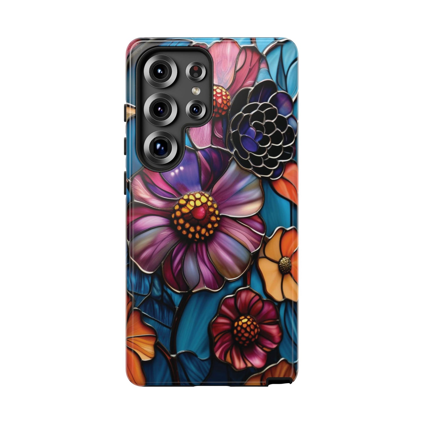 Artistic Stained Glass Floral Phone Case