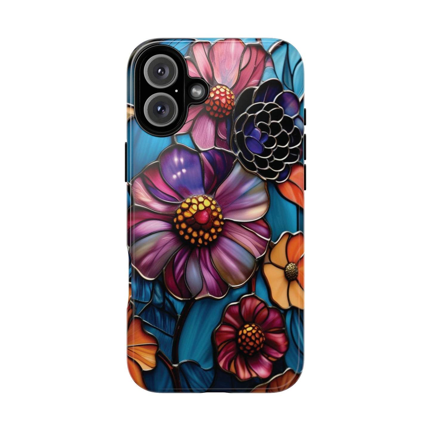 Artistic Stained Glass Floral Phone Case