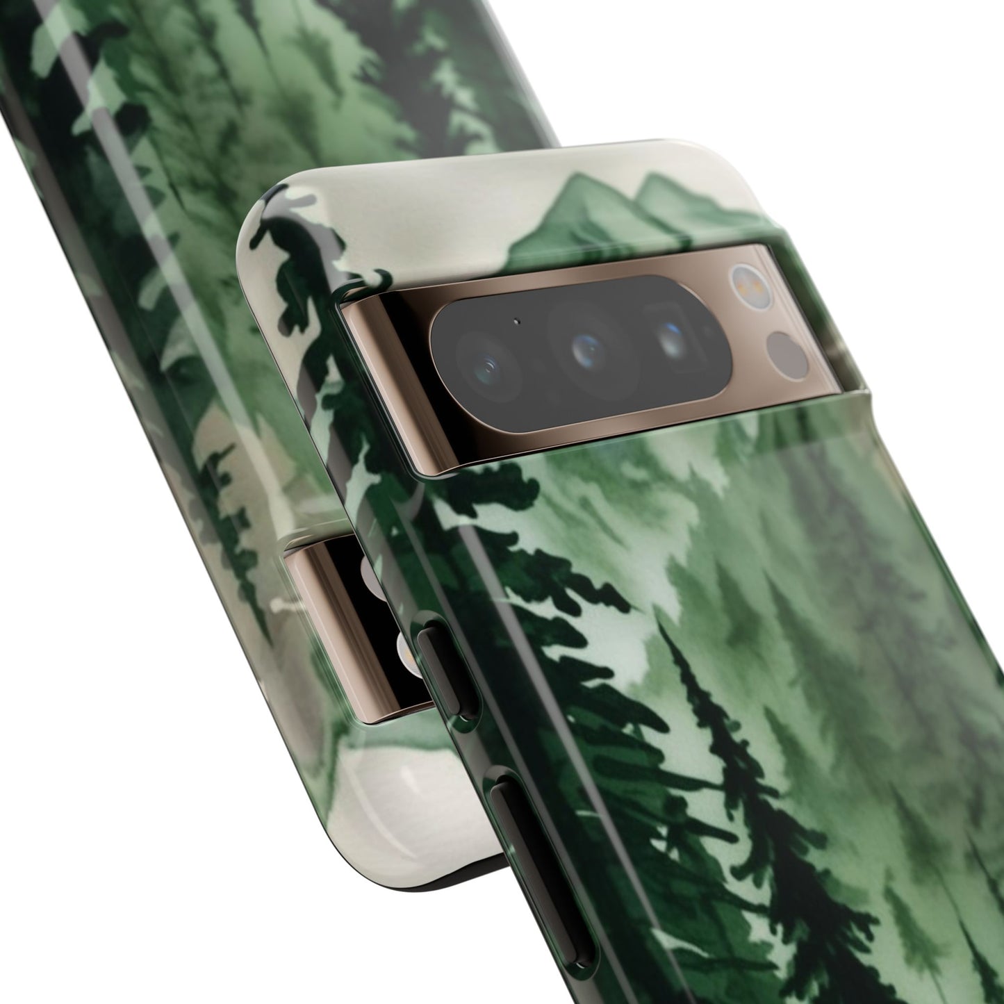 Watercolor Pine Tree Forest Mountains Phone Case