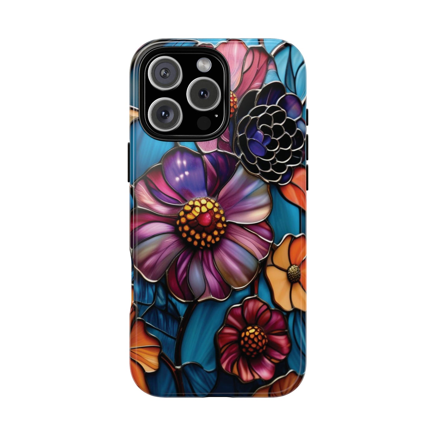 Artistic Stained Glass Floral Phone Case
