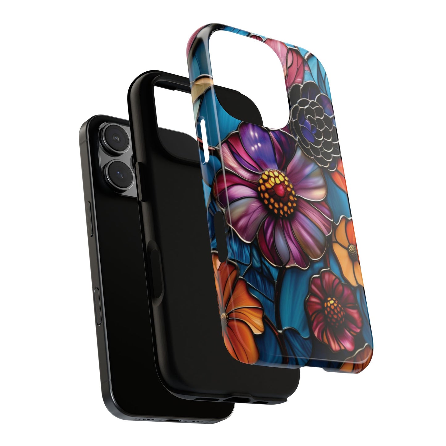 Artistic Stained Glass Floral Phone Case