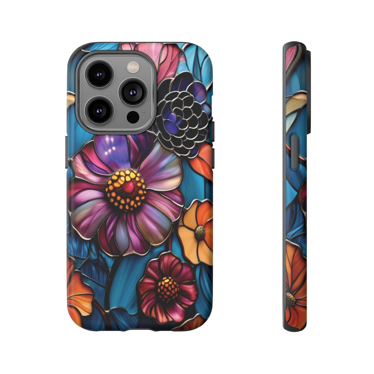 Artistic Stained Glass Floral Phone Case