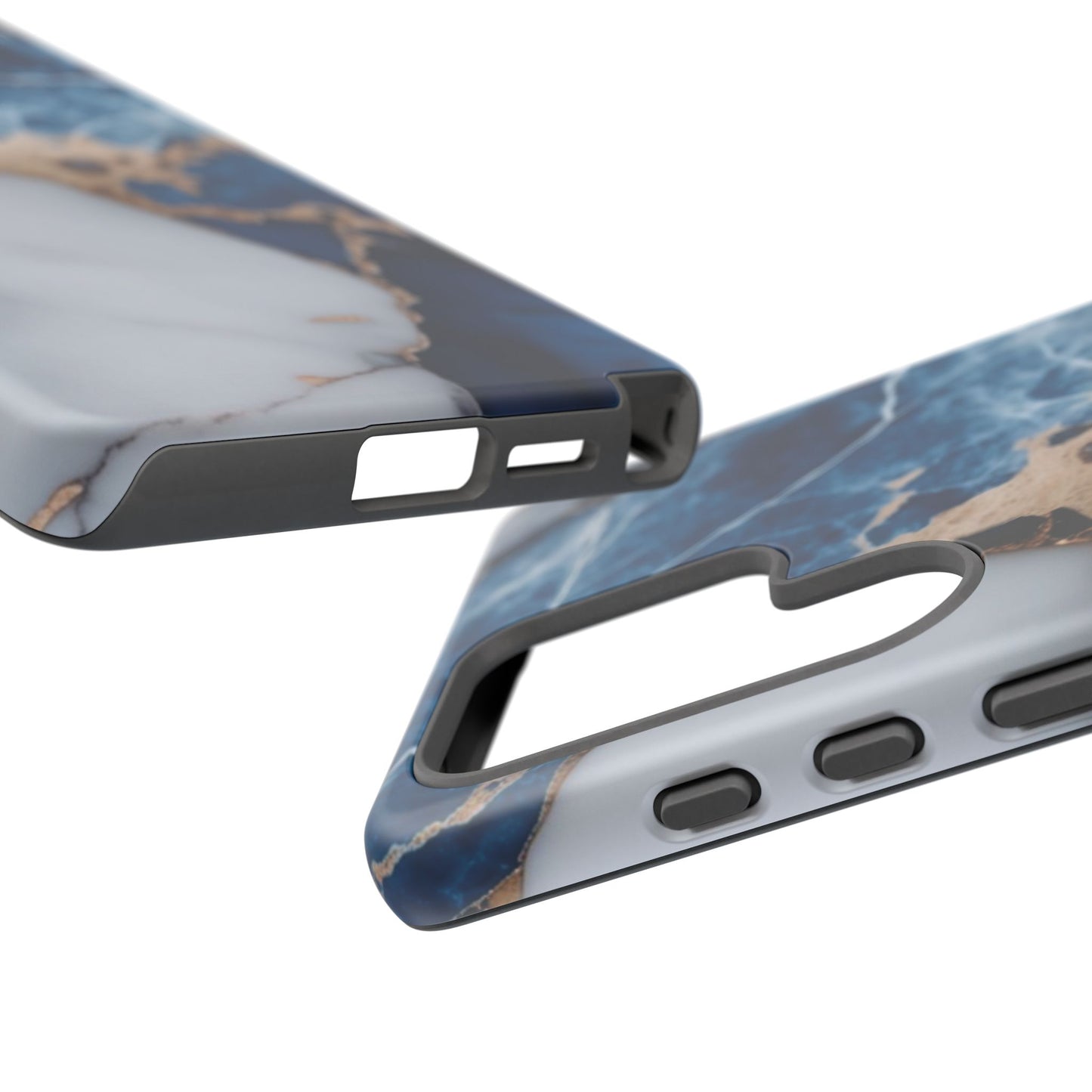 White and Blue Marble Phone Case