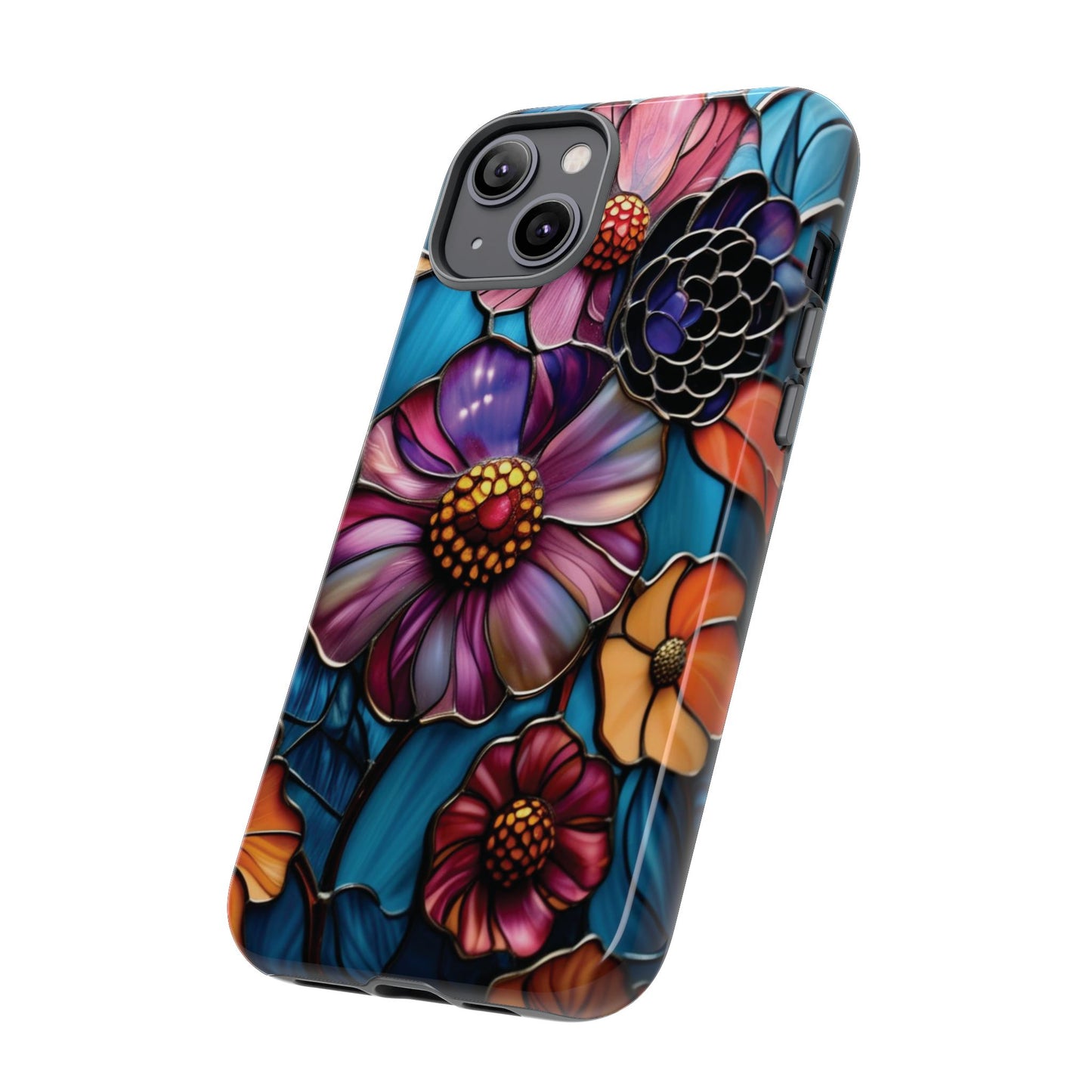 Artistic Stained Glass Floral Phone Case
