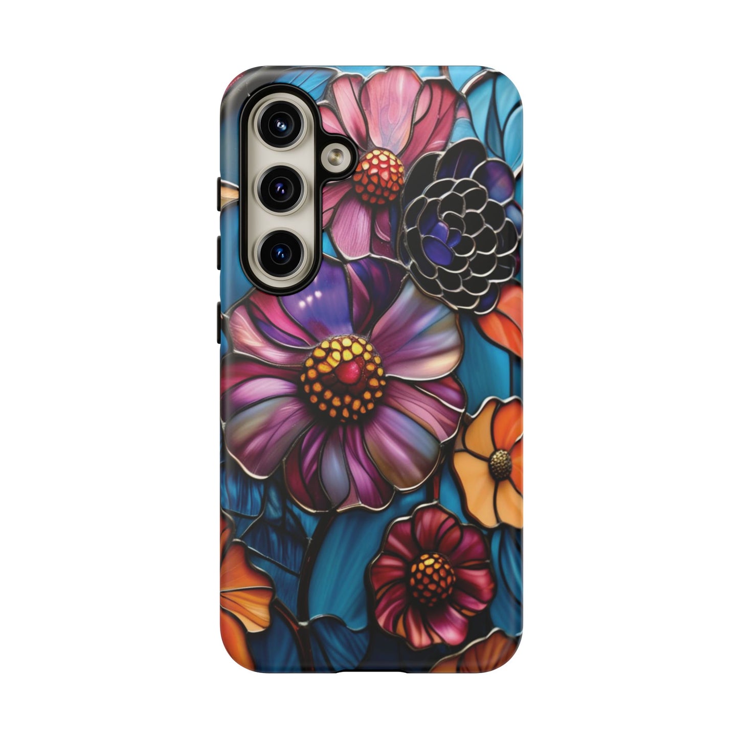 Artistic Stained Glass Floral Phone Case